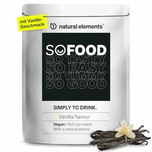 So Food Trinkmahlzeit – Vanillegeschmack – 27g Protein/Mahlzeit – 10 Portion – alle essenziellen Vitamine & Mineralstoffe – in Deutschland produziert & laborgeprüft