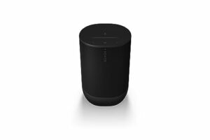 Sonos Move 2 | Tragbarer WLAN Speaker mit WLAN, Bluetooth, kompatibel mit Amazon Alexa, mindestens 24 Stunden Akkulaufzeit und kabelloser Ladestation - Schwarz