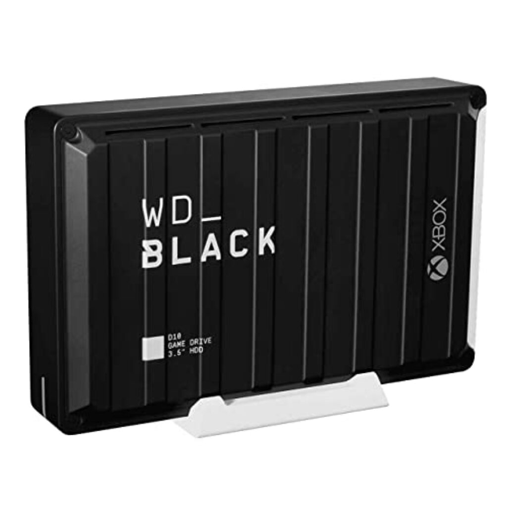 WD_BLACK D10 Game Drive for Xbox externe Festplatte 12 TB (Übertragungsgeschwindigkeit bis zu 250 MB/s, 1 Monat Xbox Game Pass Ultimate, 7200 U/min und aktive Kühlung) Schwarz