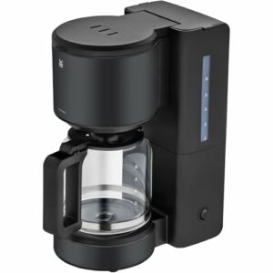 WMF Stelio Aroma Filterkaffeemaschine mit Glaskanne, Filterkaffee, 10 Tassen, Kaffeemaschine Edelstahl, Tropfstop, Warmhalteplatte, Abschaltautomatik, 1000 W, matt schwarz