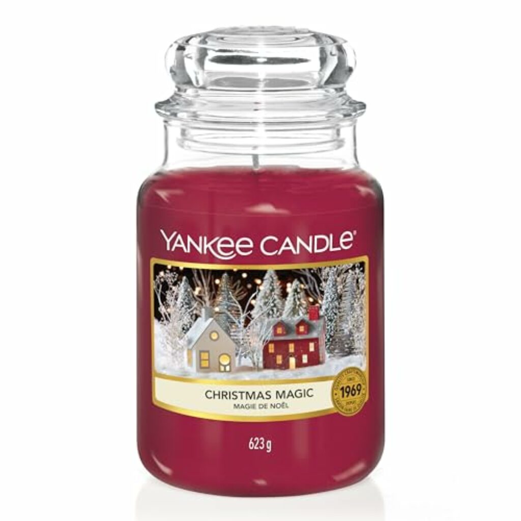 Yankee Candle Duftkerze im Glas (groß) / Christmas Magic / Brenndauer bis zu 150 Stunden