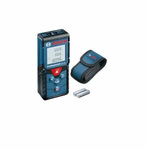 Bosch Professional Laser Entfernungsmesser GLM 40 (Flächen-/Volumenberechnung, max. Messbereich: 40 m, 2x 1,5-V Batterien, Schutztasche)