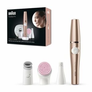 Braun FaceSpa Pro Beauty Set mit Gesichtsepilierer Damen / Damenbart Entferner, Gesichtsreinigungsbürste, Aufbewahrungsbox, Haarentfernung, Designed in Germany, Reinigung und Hautstraffung, SE921