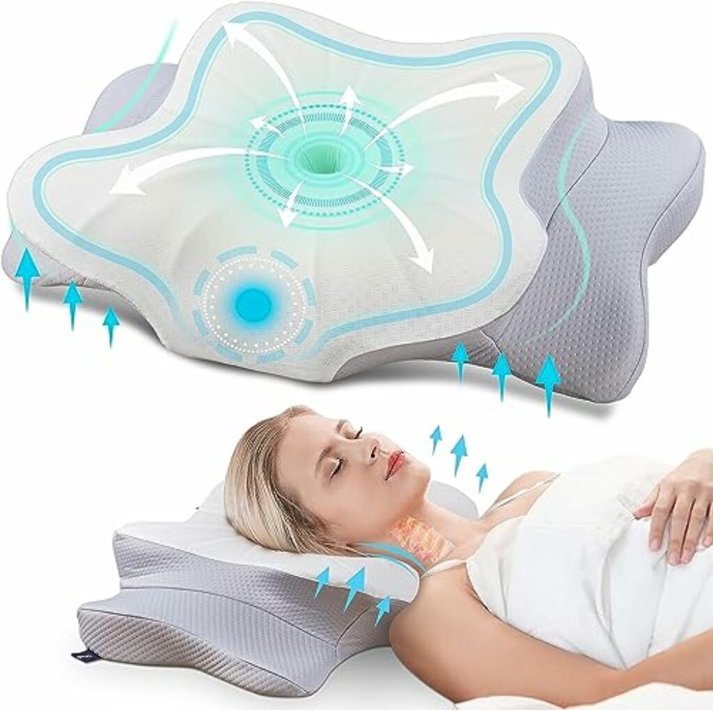 DONAMA Memory Foam Kissen ergonomisches Nackenkissen Kopfkissen Seitenschläferkissen für Seiten, Rücken & Bauchschläfer