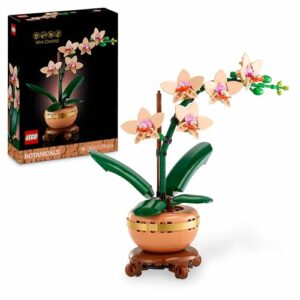 LEGO Botanicals Mini-Orchidee - Kunstblumen Set - Deko fürs Wohnzimmer oder Büro - Geschenk für Frauen und Männer - Künstliche Pflanzen - Bauset für Erwachsene 10343