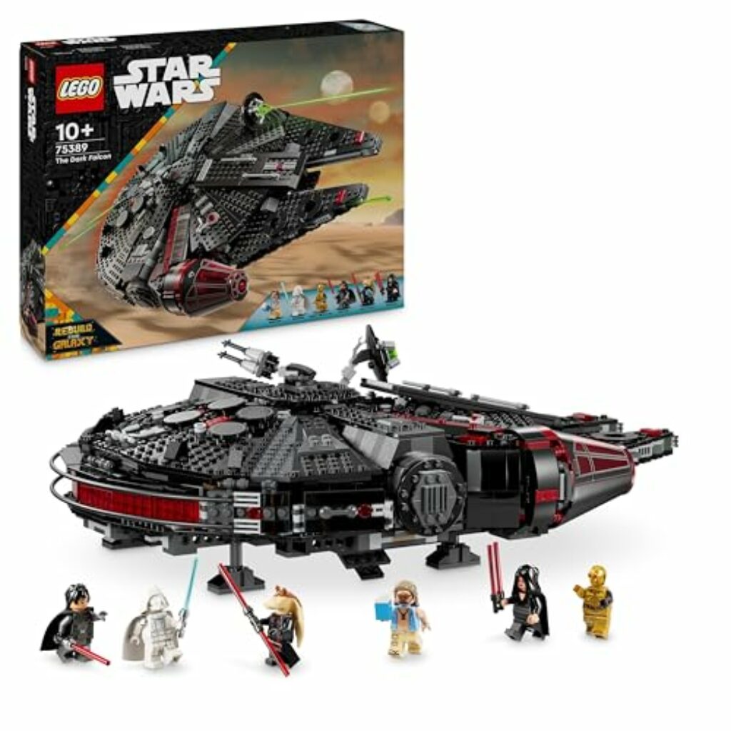 LEGO Star Wars Dunkler Millennium Falke, Sternenschiff Set, Bauspielzeug für Kinder, Geburtstagsgeschenk für Jungen, Mädchen und Fans, Abenteuer-Spielzeug 75389