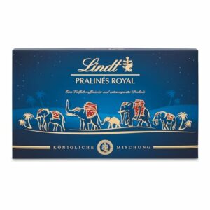 Lindt Schokolade - Royal Pralinen | 300 g | Pralinés-Schachtel mit 30 feinsten Pralinen in 15 königlichen Sorten mit und ohne Alkohol | Pralinengeschenk | Schokoladengeschenk