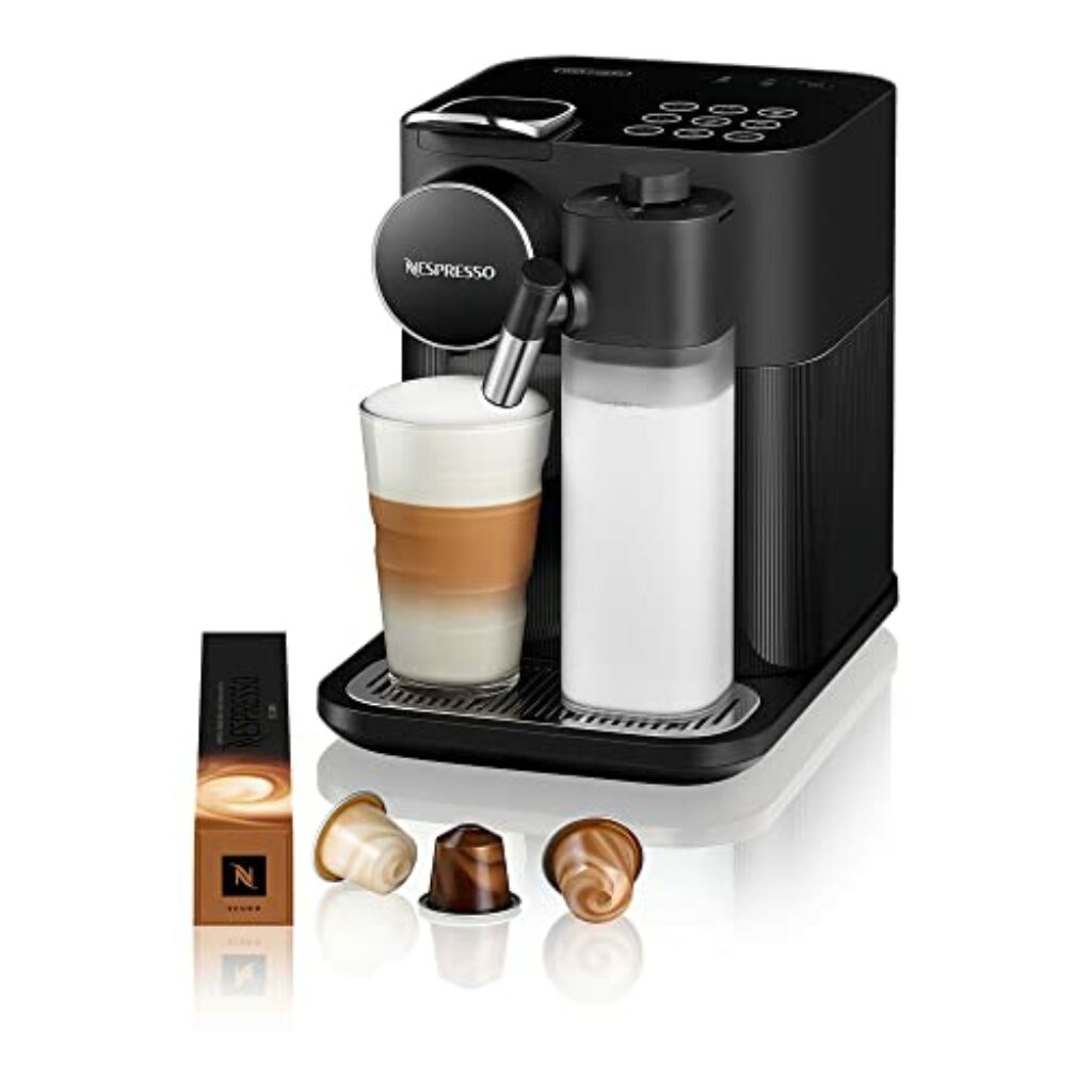 Nespresso De'Longhi EN640.B Gran Lattissima Kaffeekapselmaschine mit automatischem Milchsystem,19 Bar Druck,1400W,Schwarz