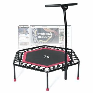 SportPlus Trampolin Indoor - Fitness Trampolin optional klappbar Ø126cm - Trampolin klein leise Gummiseilfederung - Trampolin Outdoor & Indoor - Jumping Trampolin Fitness belastbar bis 130kg