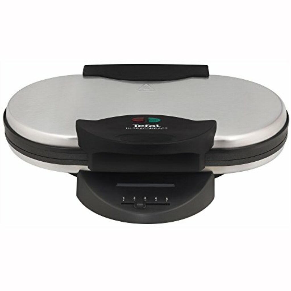 Tefal Doppel-Herzwaffeleisen WM311D | Stufenloser Temperaturregler für Bräunung nach Wunsch | Antihaftbeschichtete Platten | Teigauffang-Vorrichtung | 1200W |‎ 37 x 11.4 x 28.5 cm