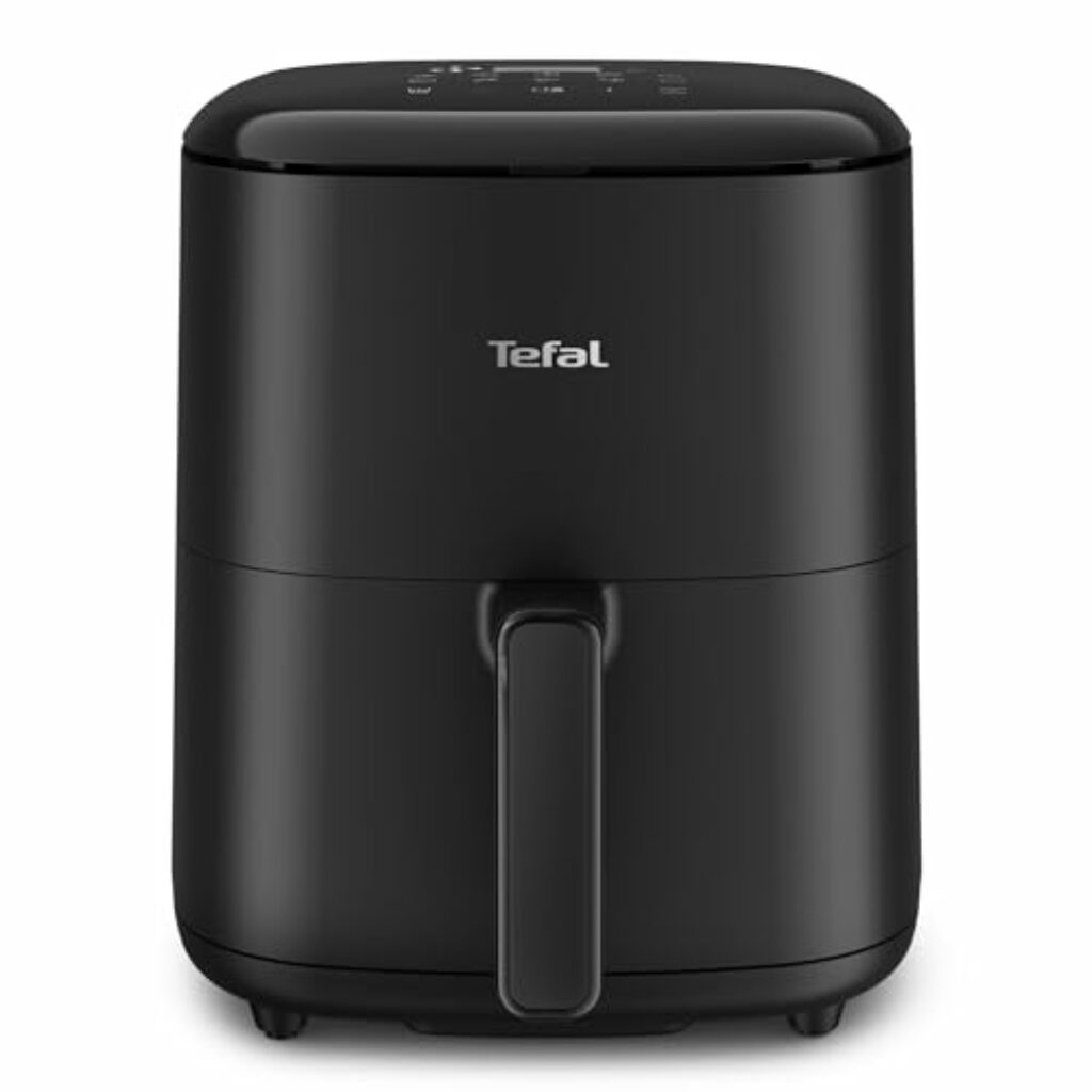 Tefal EY2458 Easy Fry Max Heißluftfritteuse, 5 L Fassungsvermögen, 10 automatische Garprogramme, digitaler Touchscreen, zeit-/energiesparend, Antihaftbeschichtung, Schwarz, EY2458