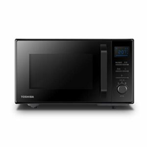 Toshiba Freistehend MW2-AC25TF(BK) 4-in-1 Mikrowelle mit Heißluft & Grill & Kombi Funktion / 25L / 900W / 1100W Grill / 2100W Heißluft/Emaille Innenraum/Drehteller mit Positionsspeicher/Schwarz