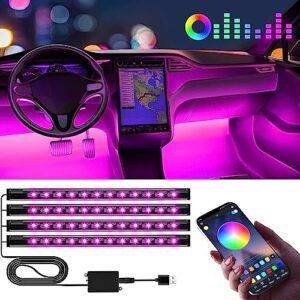 Winzwon Innenbeleuchtung , Geschenke für Männer Frauen, Zubehör LED Strip Innenraumbeleuchtung Ambientebeleuchtung, Car Accessories Gifts für Man Women, Auto Sachen Gadgets für Deko