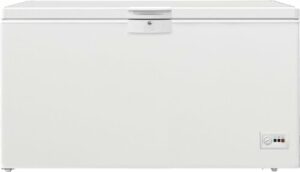 Beko HSM46740 Gefriertruhe groß, 451 l Nutzvolumen, 3 Gefrierkörbe, Temperaturalarm, abschließbar, Innenbeleuchtung, 36 db(A), Weiß