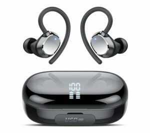 Bluetooth Kopfhörer Sport, 2025 in Ear Kopfhörer Kabellos Bluetooth 5.3 mit HD Mic, Herausragender Sound, 128 Std Spielzeit, Comfort Fit, Dual LED-Anzeige, IP7 Wasserdicht Ohrhörer mit Ohrhaken