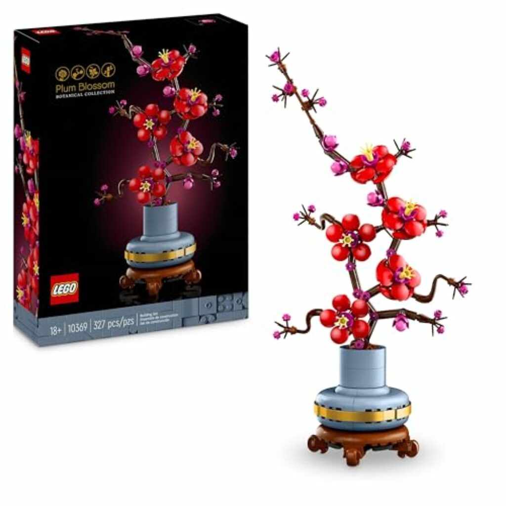 LEGO Botanicals Pflaumenblüte - Pflegeleichte Blumendeko aus der Botanik Kollektion - Kreatives Bauset für Erwachsene - Entspannende Aktivität - Künstliche Pflanze - Geschenk zum Valentinstag 10369