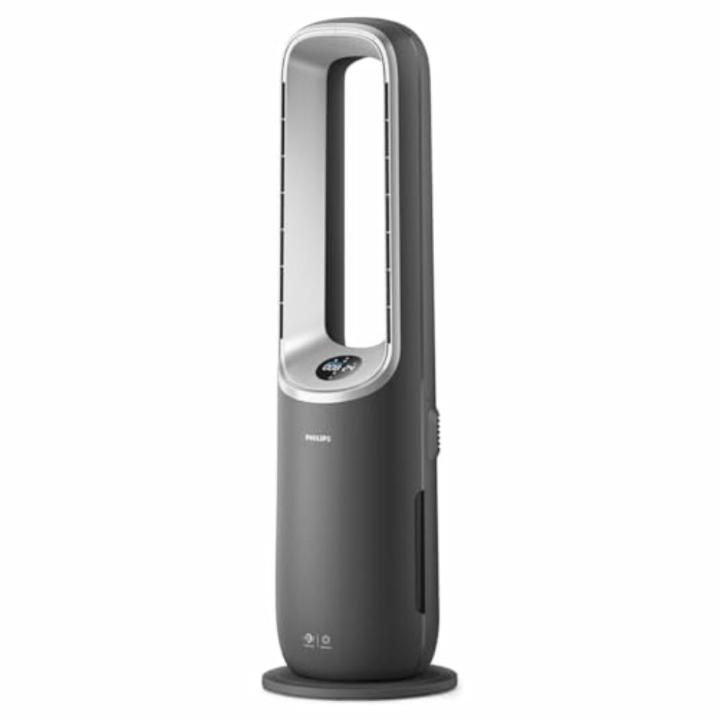 Philips Air Performer 3-in-1: Luftreiniger, Heiz- und Kühlgebläse - Reinigt 70 m², Entfernt 99,97% der Allergene und Schadstoffe. HEPA-Filter, Intelligente Sensoren, Alexa, App. (AMF870/15)