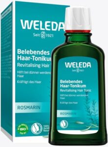 WELEDA Bio Rosmarin Haartonikum 100 ml - Naturkosmetik Haarwasser Tonikum mit Rosmarinöl hilft bei dünner werdendem Haar. Natürliche Haarpflege kräftigt & bewahrt eine gesunde Kopfhaut (vegan)