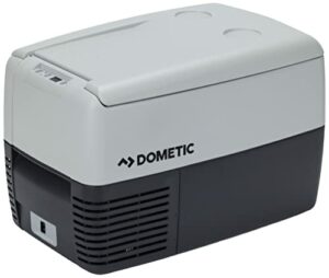 DOMETIC CoolFreeze CDF 36, tragbare elektrische Kompressor-Kühlbox/Gefrierbox, 31 Liter, 12/24 V für Auto, LKW oder Boot mit Batteriewächter, Grau