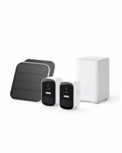 eufy Security eufyCam 2C 2-Kamera-Set, Solarpanel, Überwachungskamera Aussen Solar, HomeKit-kompatibel, 1080p HD, IP67-Wetterfest, Nachtsicht, Ohne monatliche Gebühren