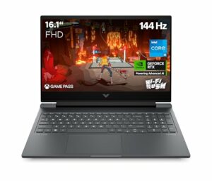 HP Victus Gaming Laptop, 16,1" FHD Display, 144 Hz, Intel Core i5-14500HX, 16 GB DDR5 RAM, 1 TB SSD, NVIDIA GeForce RTX 4060 (8GB), Windows 11, QWERTZ, Schwarz