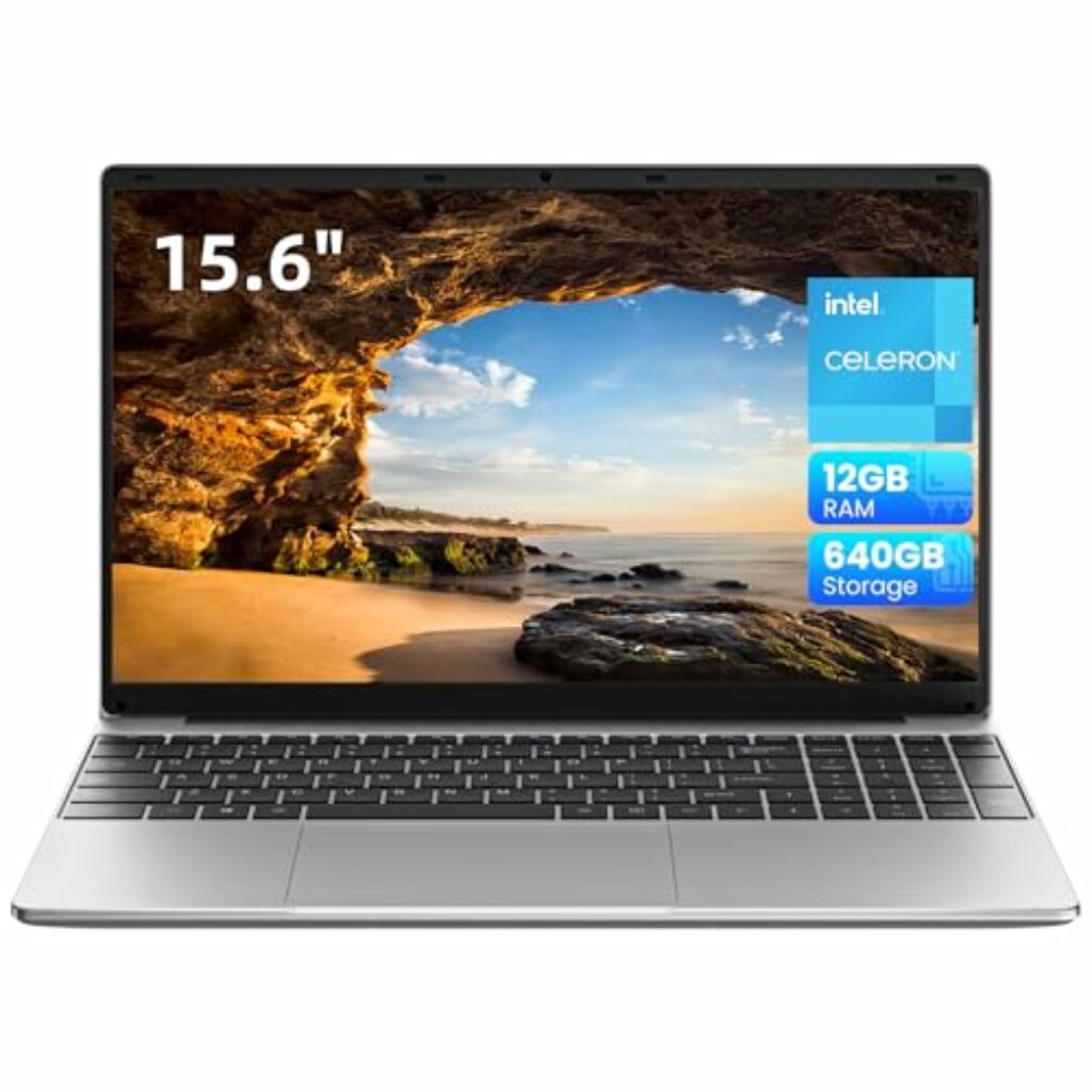 jumper Laptop 15,6 Zoll FHD Display, 12 GB RAM 640 GB ROM, Notebook Prozessor 5305U, Akku 38 Wh, Zwei Stereo-Lautsprecher, Typ-C, USB 3.0, Digitale Tastatur