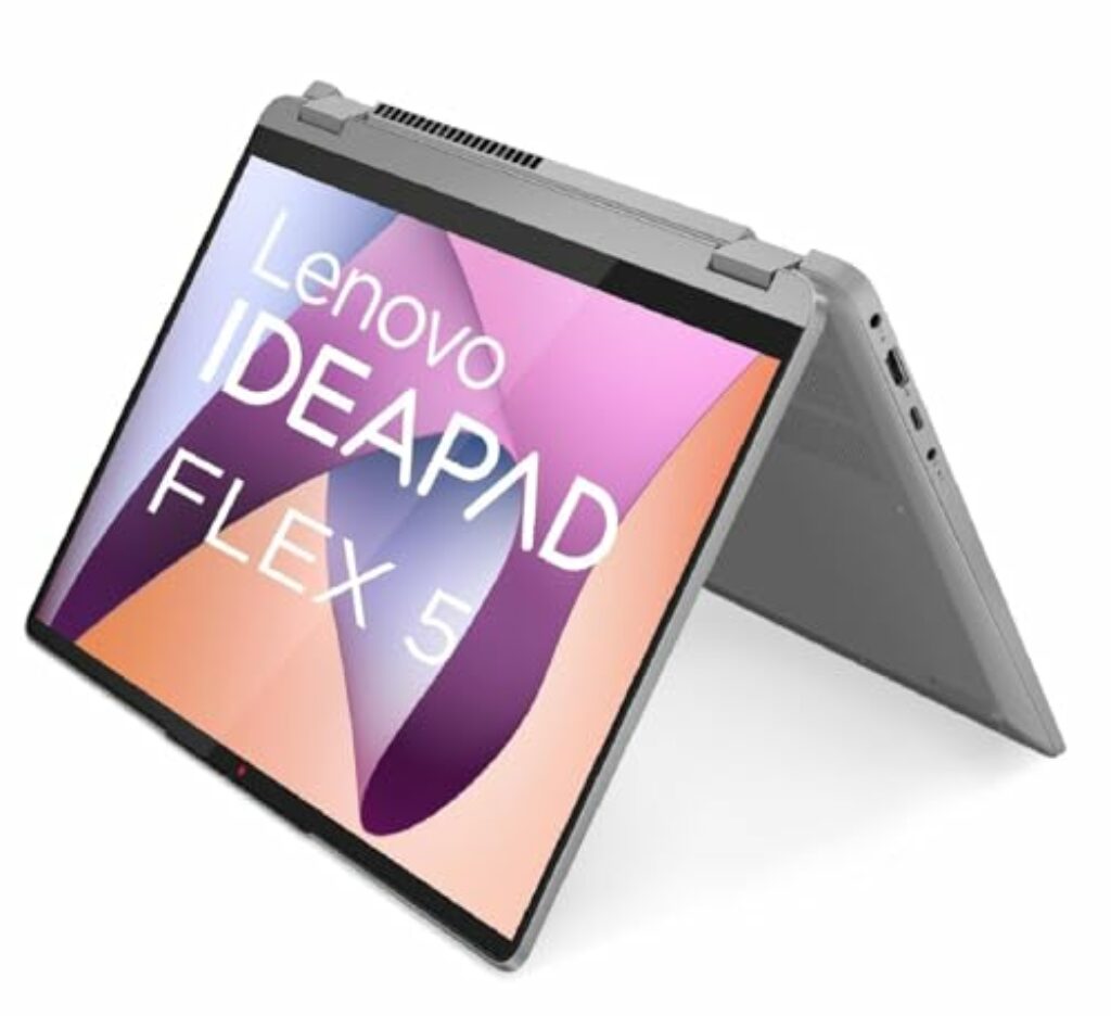 Lenovo IdeaPad Flex Convertible 5 Laptop | 14" WUXGA Display | AMD Ryzen 7 7730U | 16GB RAM | 512GB SSD | AMD Radeon Grafik | Windows 11 Home | QWERTZ | grau | 3 Monate Premium Care