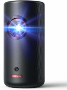 Nebula Anker Capsule 3 Laser 1080p, Smart, WLAN, Mini Beamer, Black, Portable Beamer, Dolby Digital, Laser Projektor, Autofokus, 120-Zoll Bild, 2,5 Stunden Wiedergabe