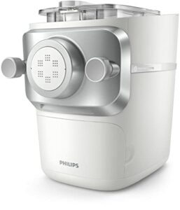 Philips Nudelmaschine Serie 7000 - ProExtrude-Technologie, Vollautomatisch, Perfekte Mischtechnologie, 6 Formscheiben, Weiß (HR2660/00)