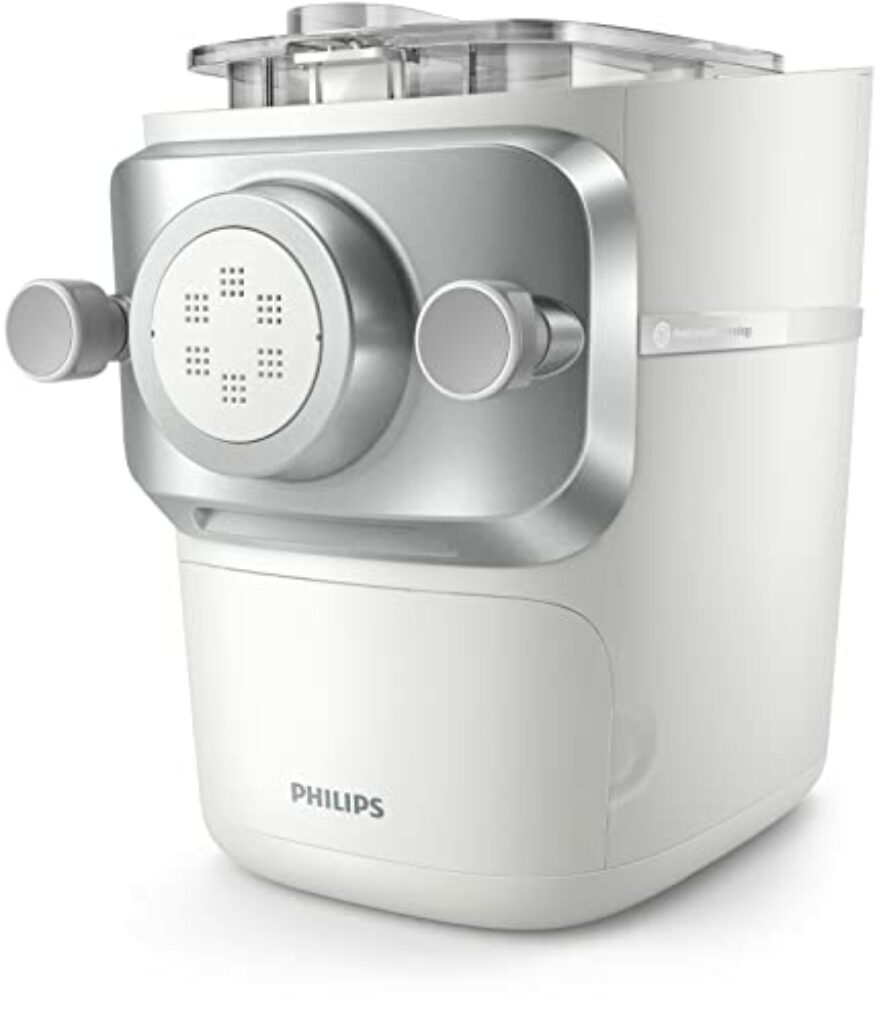 Philips Nudelmaschine Serie 7000 - ProExtrude-Technologie, Vollautomatisch, Perfekte Mischtechnologie, 6 Formscheiben, Weiß (HR2660/00)