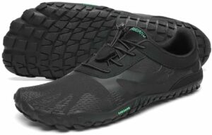 SAGUARO Barfußschuhe Herren Damen Traillaufschuhe Outdoor & Indoor Training Fitnessschuhe Wander Wald Strand Straße Laufschuhe Walkingschuhe Schnell Trocknend Badeschuhe, Öl Schwarz, 41 EU