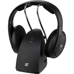 Sennheiser RS 120-W Wireless On-Ear-Kopfhörer für kristallklaren Fernsehton - leichtes Design, 3 Klangmodi, 60 m Signalreichweite, inkl. Kombi-Sender/Ladegerät - Schwarz