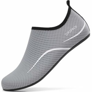 Sixspace Damen Herren Badeschuhe Wasserschuhe Schwimmschuhe Männer Frauen Strandschuhe Barfußschuhe für Strand,Pool,Meer,Wassersport,Tauchen,Surfen,Aqua Cycling(Grau 45 EU)